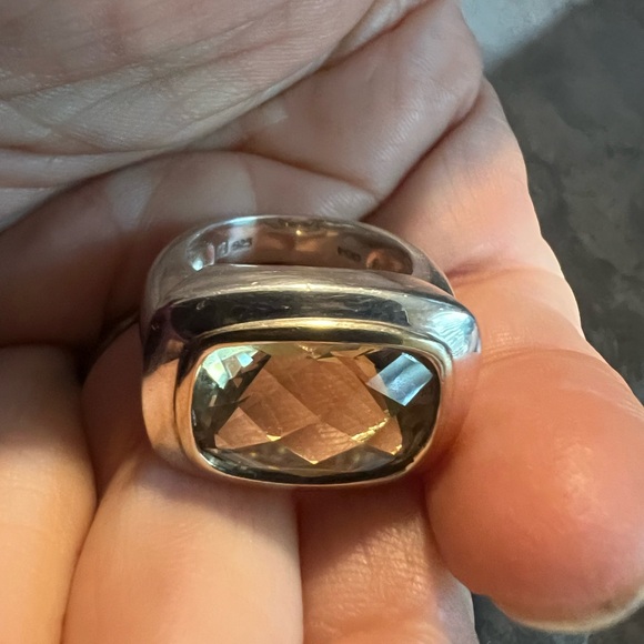RECTANGLE CITRINE STERLING SILVER SIZE 6. - Picture 2 of 10
